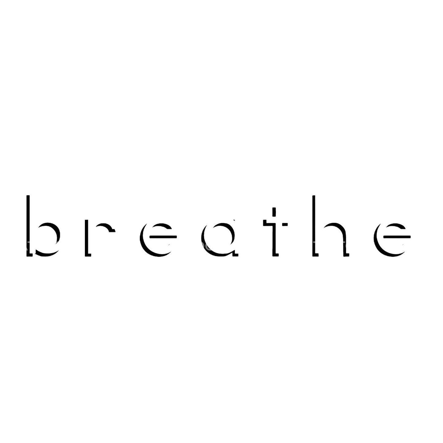 Breathe Cute Lettering Tattoo Design