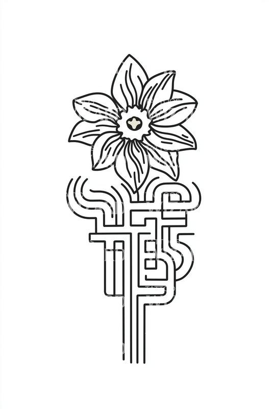Ide Tato Simbol Daffodil Labirin
