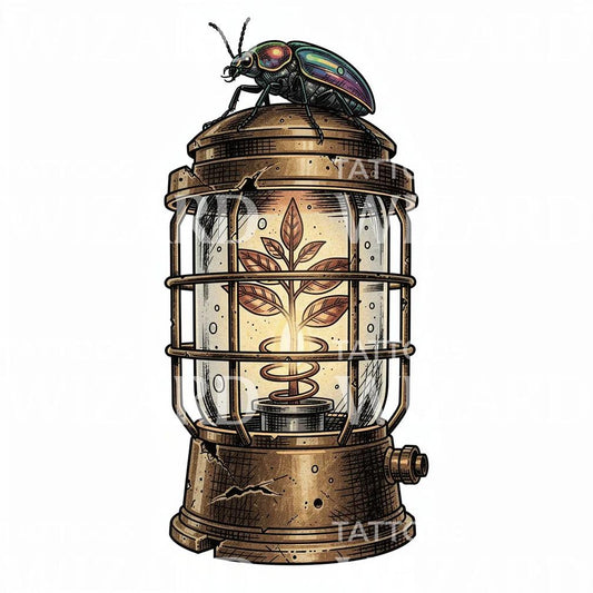 Ilustração de tatuagem de escaravelho-lanterna