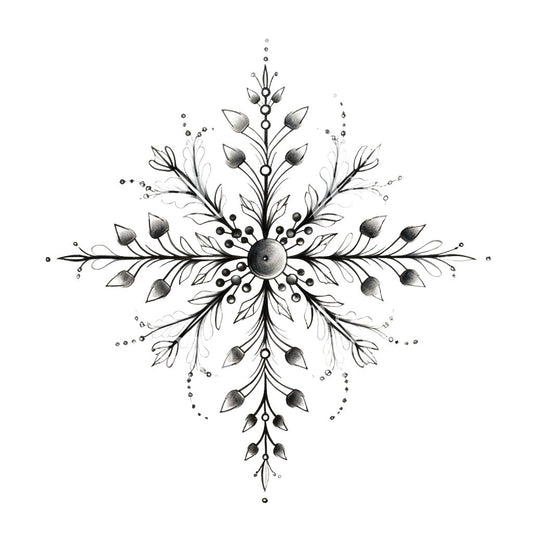 Delicate Snowflake Tattoo Design