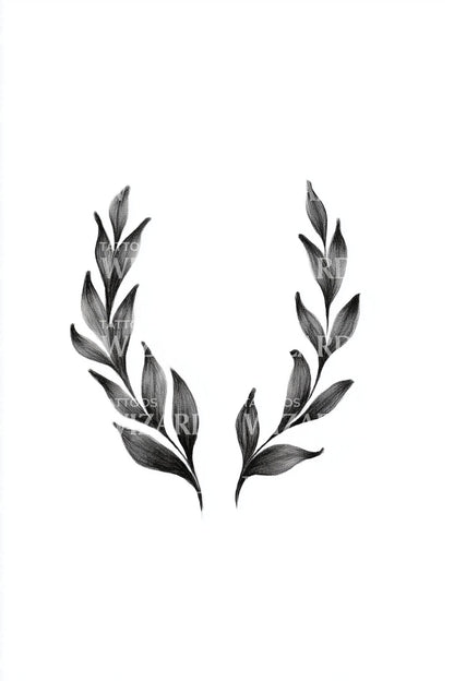 Laurel Sprigs Minimal Tattoo Idea