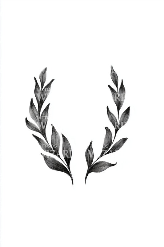 Laurel Sprigs Minimal Tattoo Idea