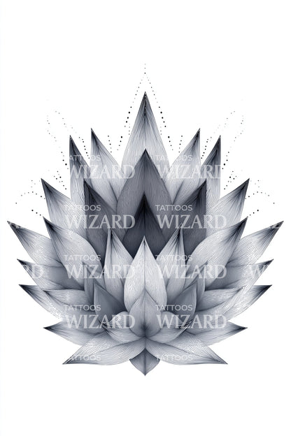 Layered Lotus Petals Tattoo Design