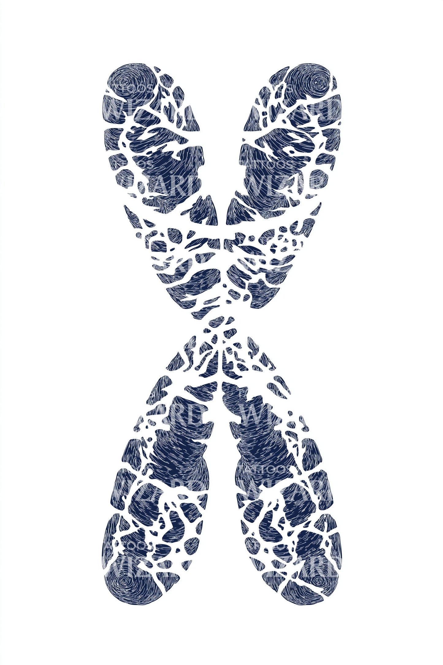 Leaf Texture Chromosome Tattoo Idea