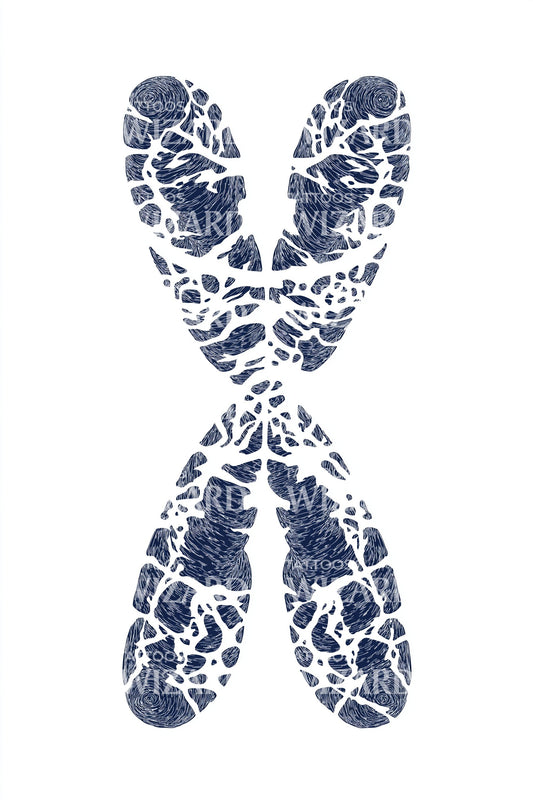 Leaf Texture Chromosome Tattoo Idea