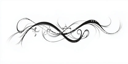 Leafy Flourish Tattoo Design