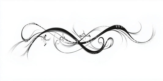 Leafy Flourish Tattoo Design