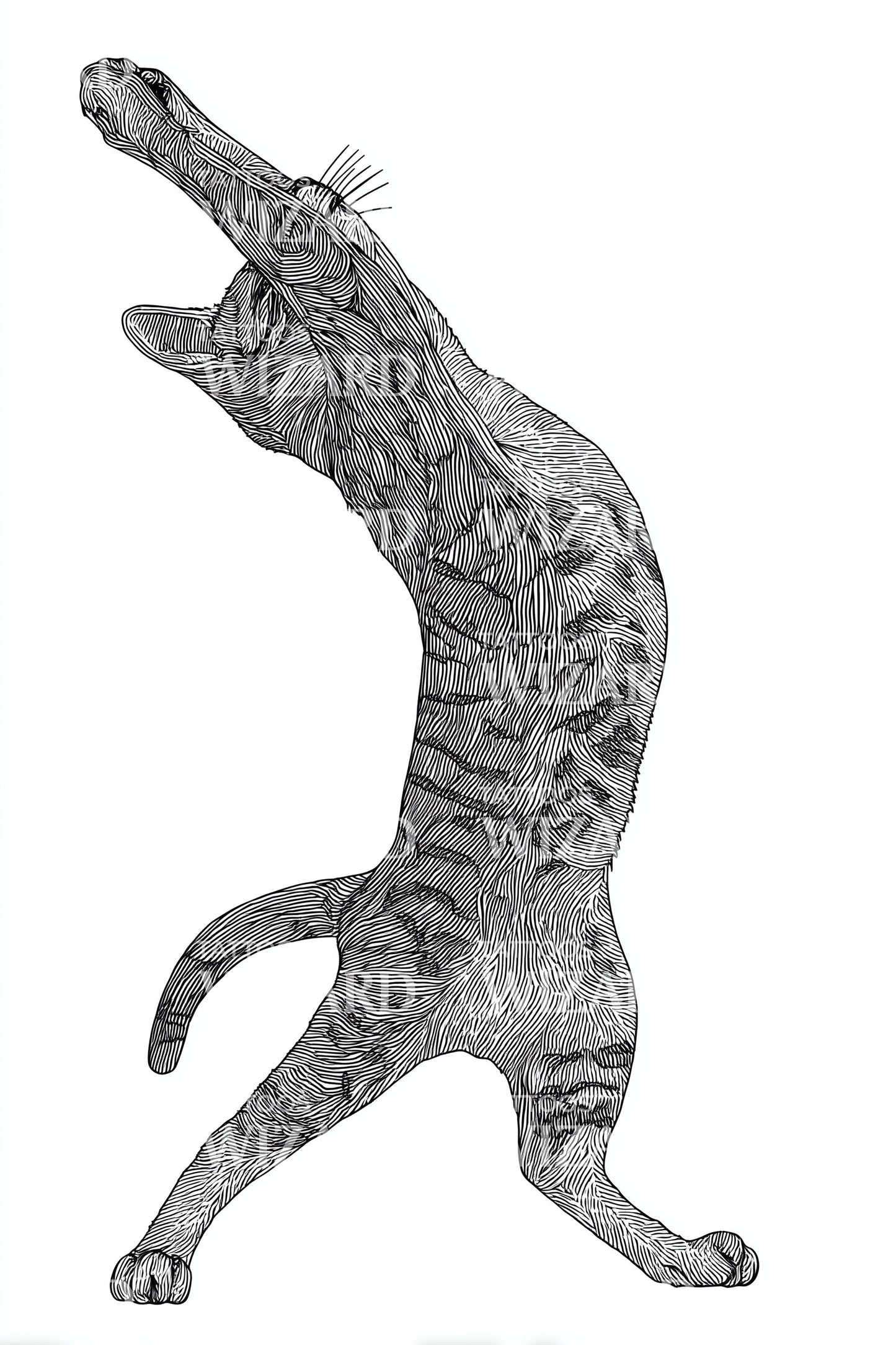 Leaping Wildcat Motion Tattoo Idea