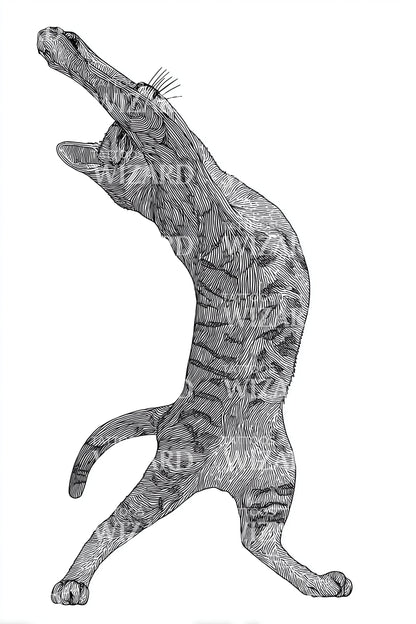 Leaping Wildcat Motion Tattoo Idea