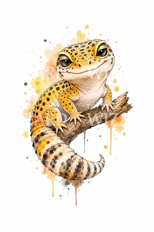 Návrh tetování s gekončíkem leopardím