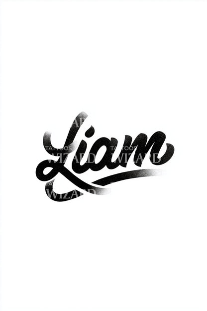 Liam Brush Script Tattoo Design