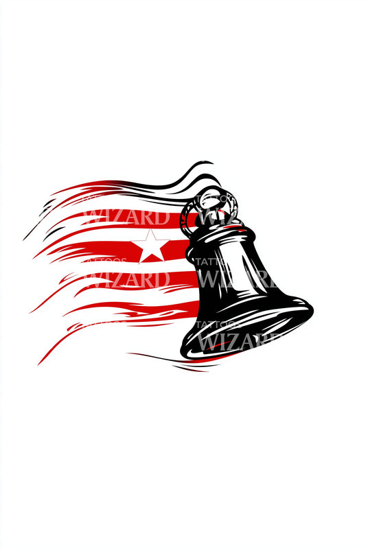 Liberty Bell Streak Tattoo Design