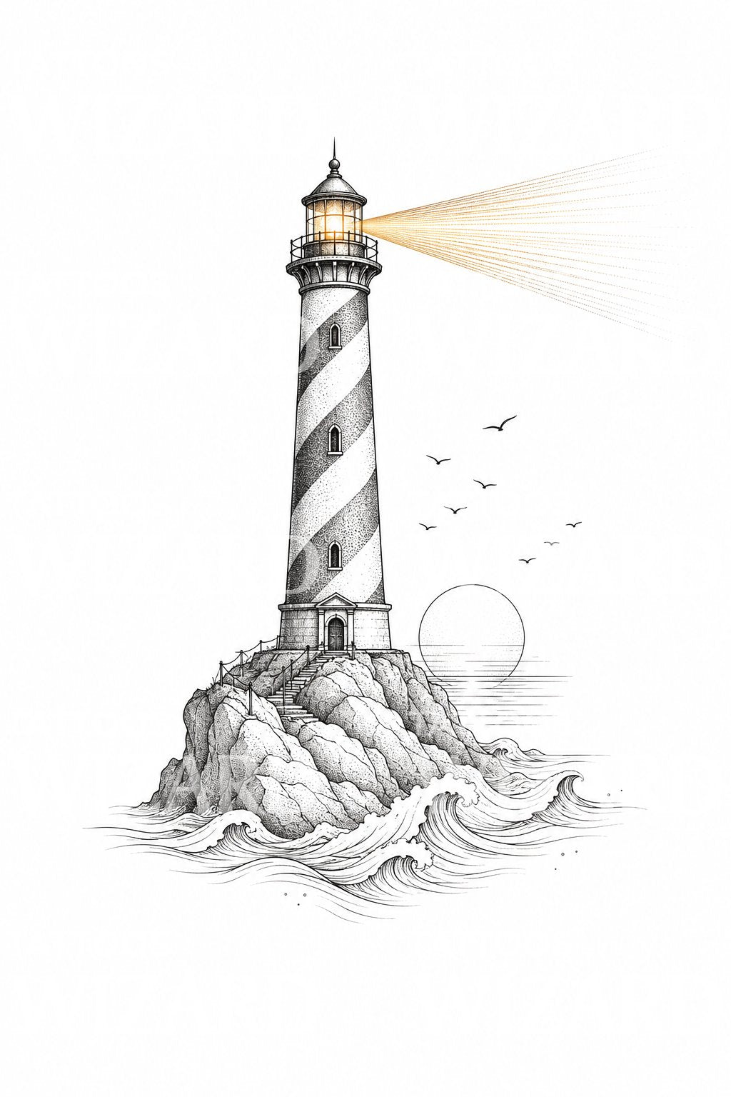 Lighthouse Tattoo Design