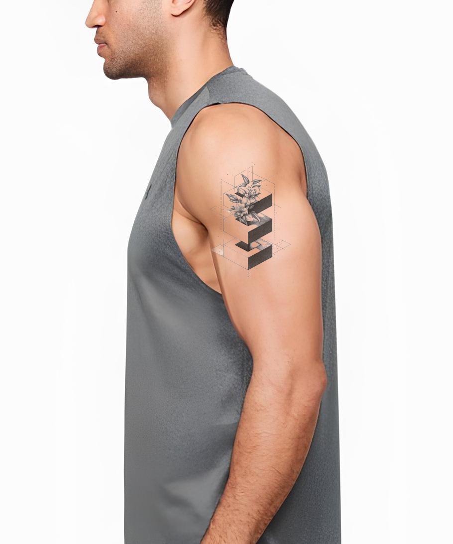 Tiered Lily Cubes Tattoo Idea