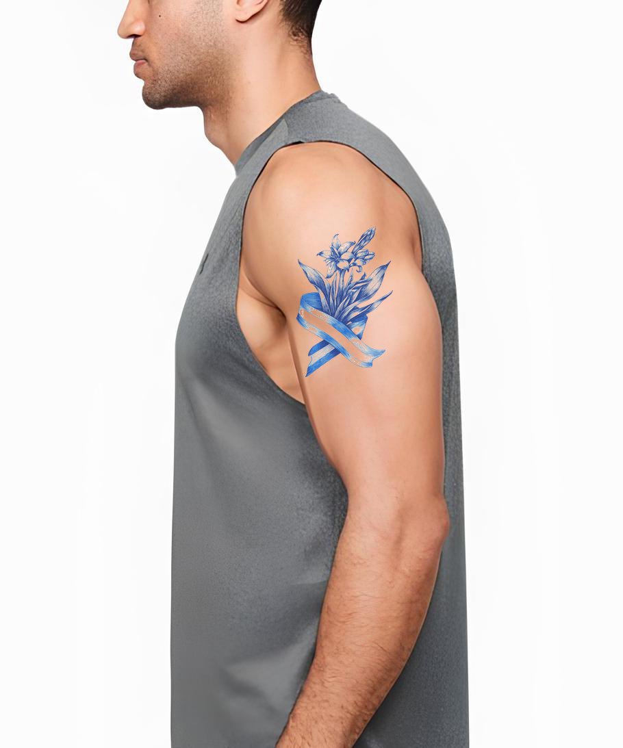 Argentina Lily Ribbon Tattoo Design