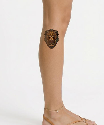 Diseño de Tatuaje León Juez y Zorro