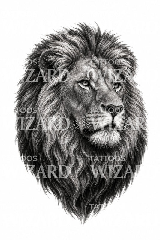 Löwenkopf Tattoo Design