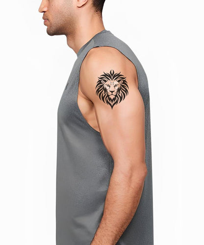 Regal Lion Head Tattoo Design