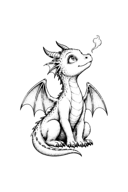 Ide Tato Naga Kecil Duduk
