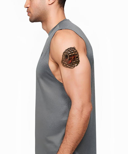 Tetovaný design pleteného humřího koše