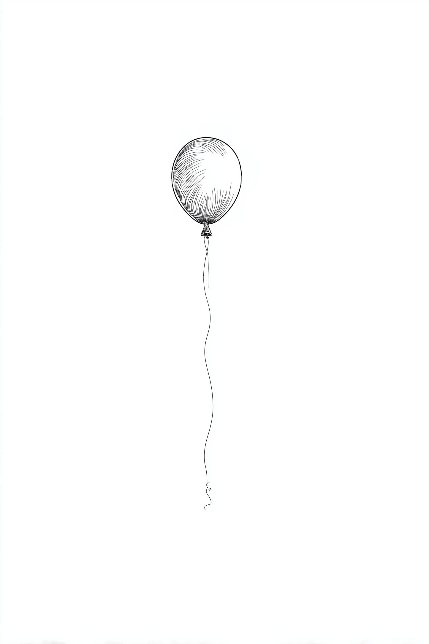 Lone Floating Balloon Tattoo Idea