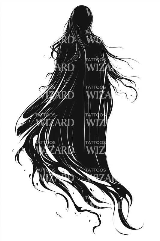 Long Haired Wraith Tattoo Design