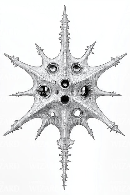 Long Spine Radiolarian Tattoo Design