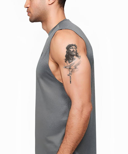 Jesus Crying for Our Sins Tattoo Design