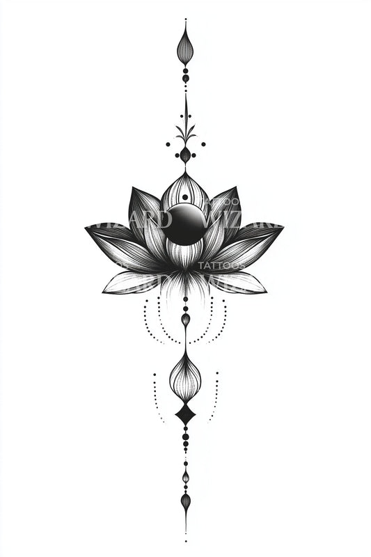 Lotus Uitlijning Totem Tatoeage Ontwerp