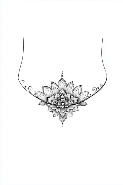 Lotus Collar Ornament Tattoo Idea