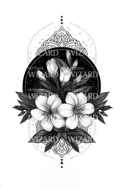 Lotus Mandala Bloom Tattoo Design