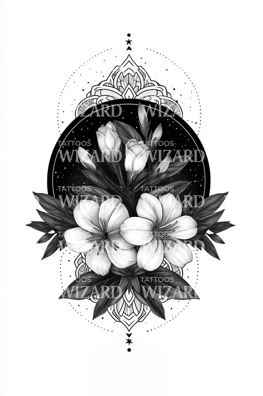 Lotus Mandala Bloom Tattoo Design