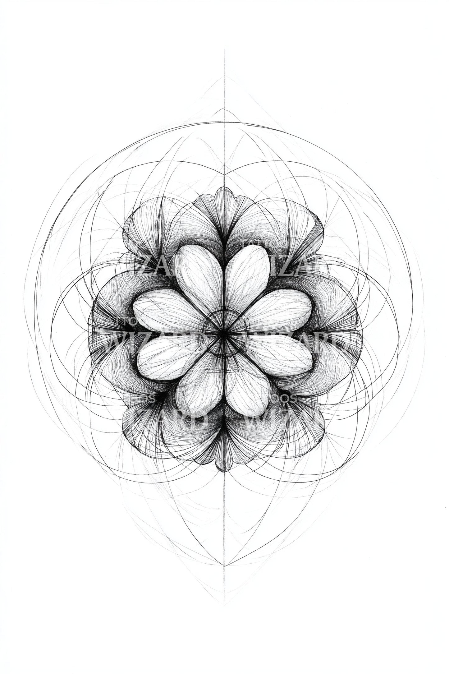 Lotus Mandala Flower Tattoo Design