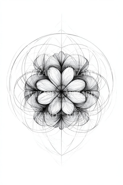 Lotus Mandala Flower Tattoo Design