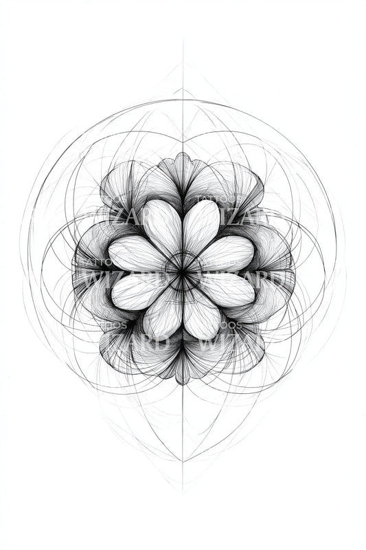 Lotus Mandala Flower Tattoo Design