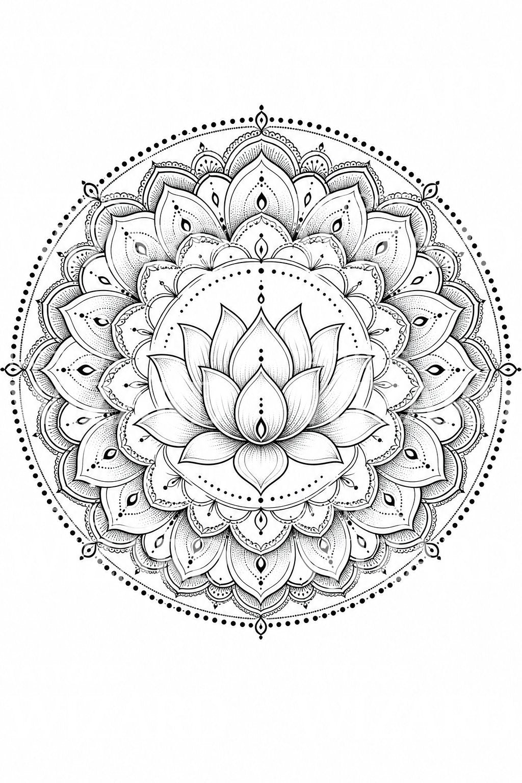 Lotus Mandala Tattoo Design