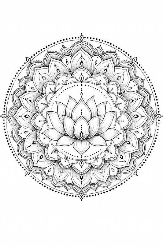 Motif de Tatouage Mandala Lotus