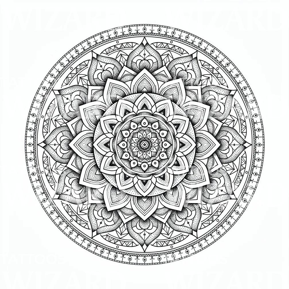 Lotus Mandala Tattoo Design