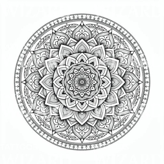 Lotus Mandala Tattoo Design
