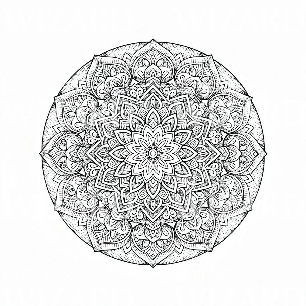 Lotosová mandala návrh tetování