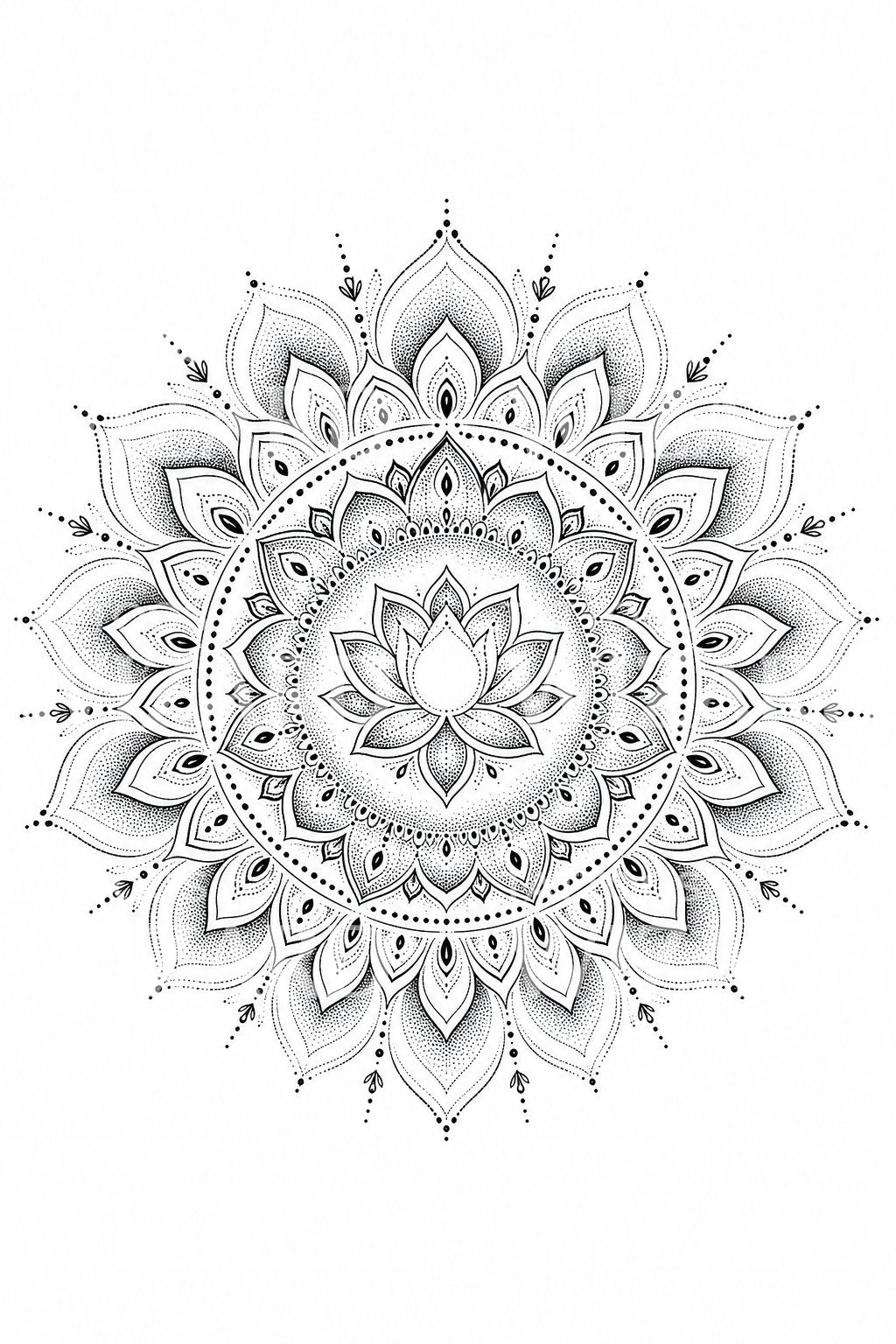 Lotus Mandala Tattoo Design