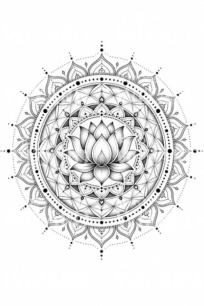 Lotus Mandala Tattoo Design
