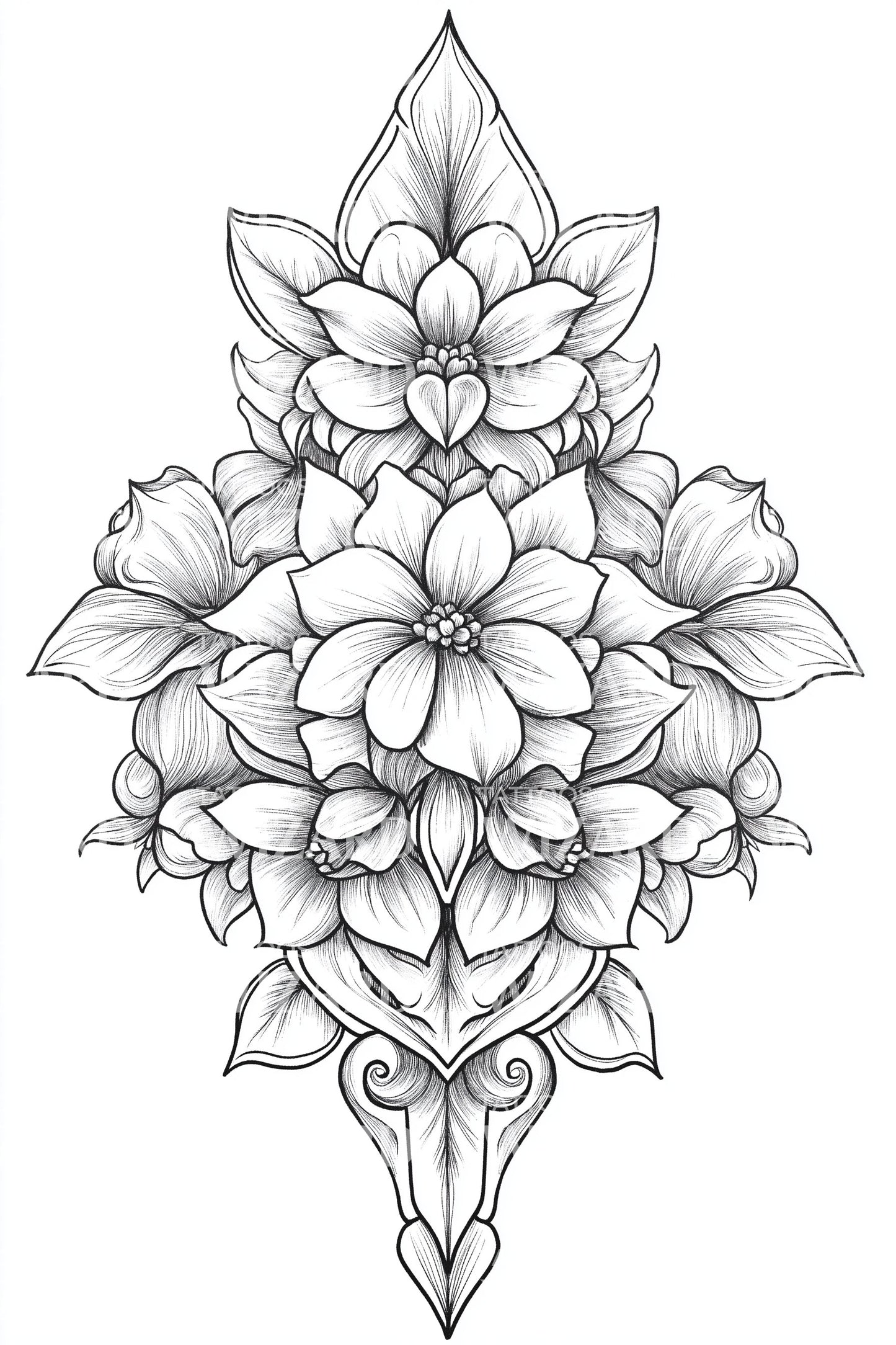 Lotus Ornate Shield Tattoo Design