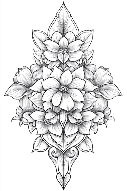Lotus Ornate Shield Tattoo Design