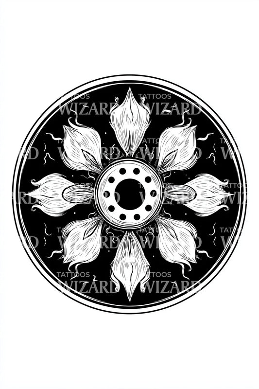 Lotus Petal Mandala Tattoo Design