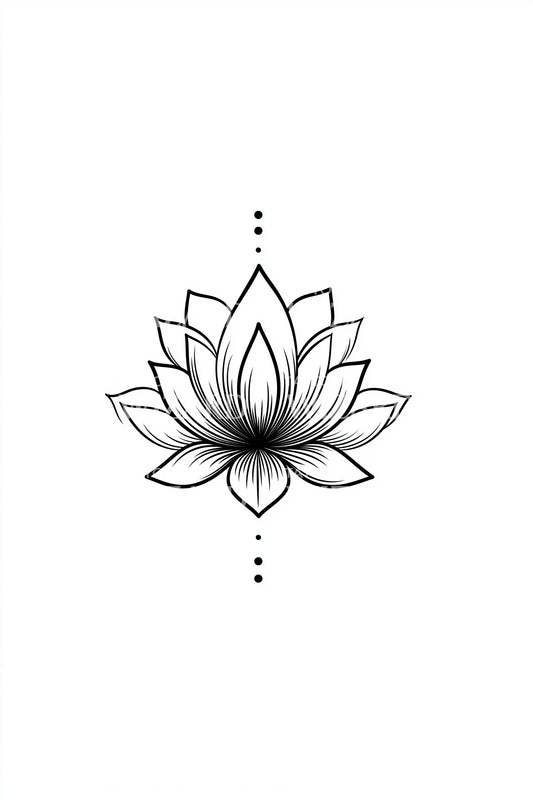 Lotus Sereniteit Druppel Tatoeage Ontwerp