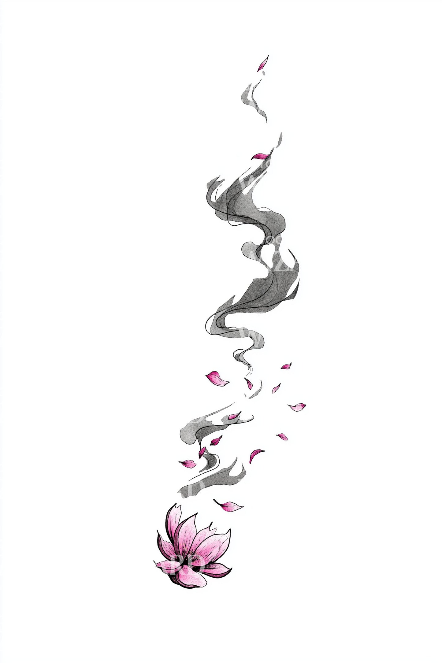 Lotus Smoke Ascension Tattoo Idea