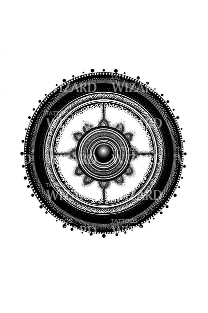Lotus Stern Mandala Tattoo Design