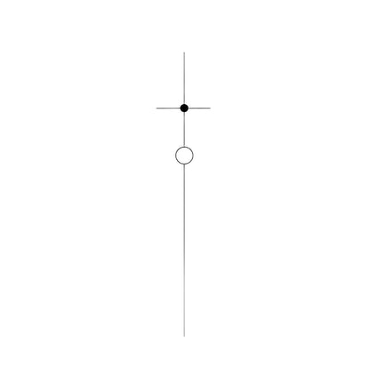 Minimalist Line and Glyph Tattoo Design