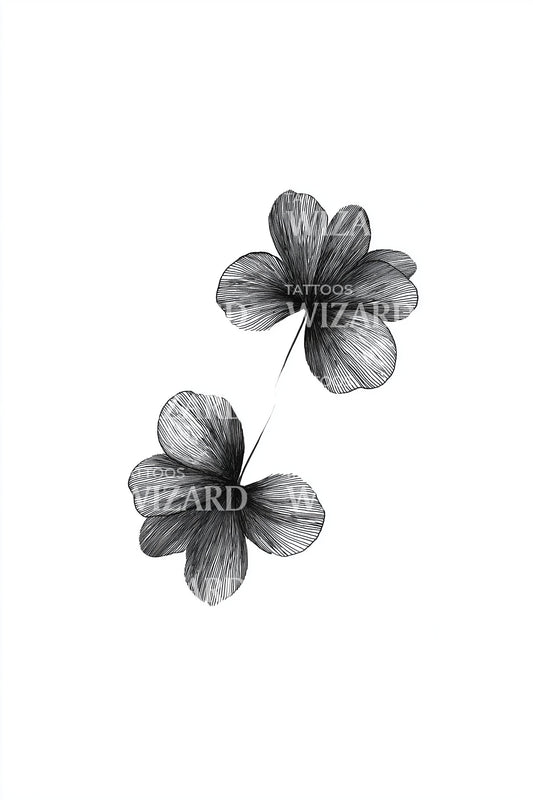 Lucky Clover Trio Tattoo Design